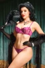 Lucille Wine Floral Embroidered Bra and Panty Set