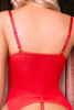 Melody Red Lace Corset with Garter