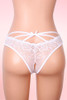 White Plus Size Crotchless Panty.