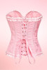 Pastel Pink Floral Brocade Corset Top