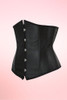 Black Satin Underbust Waist Corset