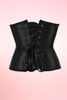 Black Satin Underbust Waist Corset