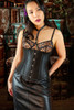 Black Satin Waist Corset.
