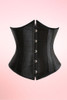Black Satin Underbust Waist Corset