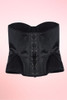 Black Satin Bustier Corset Top