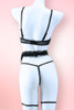 Antonia Open Cup Bra Garter Lingerie Set