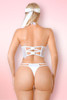 Roxanne White Strapless Bustier Lace Lingerie Set