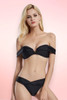 Ellen Black Off Shoulder Two Piece Swimsuit.