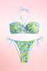Marbella Blue and Yellow Lemon Two Piece Swimsuit