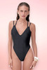 Classic Black One Piece Swimsuit.