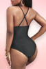 Capri Black Halter One Piece Swimsuit