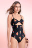 Malta Black Parrot One Piece Swimsuit