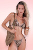 Mauritius Brown Floral Two Piece Swimsuit