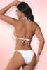 White Shell Two Piece Swimsuit Tie Side Bikini