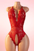 open cup crotchless teddy Lingerie.
