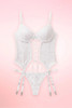 Melody White Lace Corset with Garter