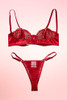 Lulu Red Lace Bra and Panty Set