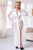 Orla Plus Size White Lace Long Robe