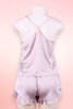 Katrina Beige Satin Plus Size Cami Shorts Set