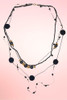 Black Cattleya Crochet Necklace