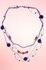 Purple Cattleya Crochet Necklace