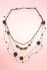 Brown Cattleya Crochet Necklace