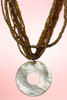 Solstice Mother of Pearl Multi Layer Beaded Necklace