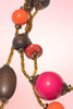 Island Voodoo Multi-Strand Coral and Wood Layered Statement Necklace