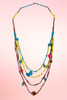 Jewel beaded multi layer necklace.