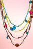 Fiesta Caravan Colorful Layered Bead Retro Boho Necklace