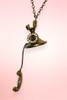 Retro Telephone Pendant Chain Vintage Necklace