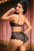 Nadia Purple Satin Bra and Panty Retro Lingerie Set