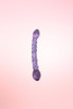 Glass dildo Philippines, double ended glass wand with ridged textured shaft and dual stimulation tips, body safe sex toy for women.
