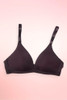 Brown seamless wireless triangle cup T-shirt bra.