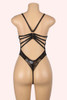 Asha Plus Size Black Lace Bodysuit