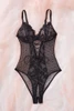 Geneva Black Polkadot See Lace See through Teddy