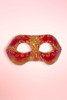 Red Gold Vintage Handmade Art Venetian Masquerade Mask