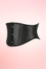 Black Satin Short Torso Waist Corset