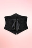 Black Jacquard Brocade Underbust Waist Corset