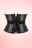 Black Mesh Underbust Waist Corset