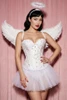 White Feather Angel Wings Halo Set