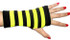 Stripe Fingerless Short Wrist Warmer Gloves