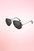 Black Police Military Aviator Shades with Metal Frame