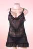 Julia Floral Black Lace Nightie