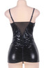 Lenore Plus Size Open Cup Vinyl Faux Leather Bondage Chemise