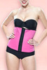 Pink Latex Steel Boned Waist Training Corset