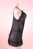 Julia Floral Plus Size Black Lace Nightie