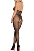 Nikki Halter Floral Lace and Fishnet Body Stocking Lingerie