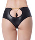 Naughty Babe Gold Chain Tassel Vinyl Peek-a-boo Panty