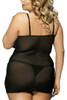 Lyla Black Faux Leather and Lace Chemise Plus Size